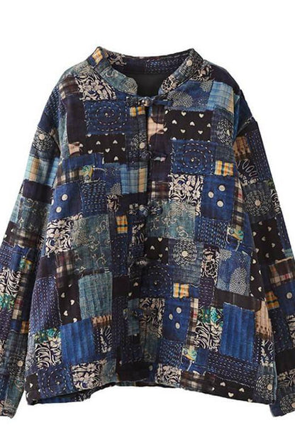 Limited Stock- Retro Thick Warm Print Cotton Coat