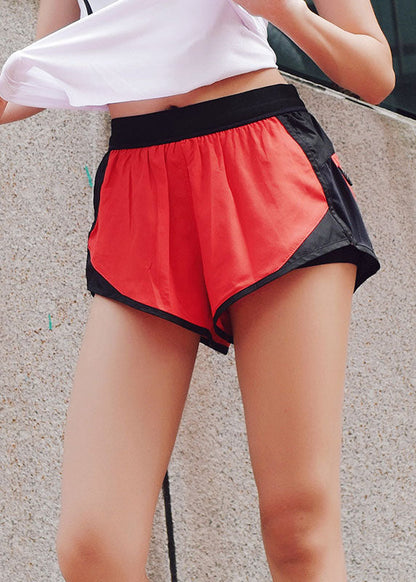 Summer Grey Speed Dry Breathable False Two Pieces Running Shorts