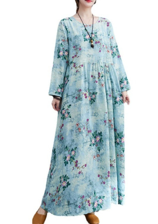 Retro Printed Dress Summer