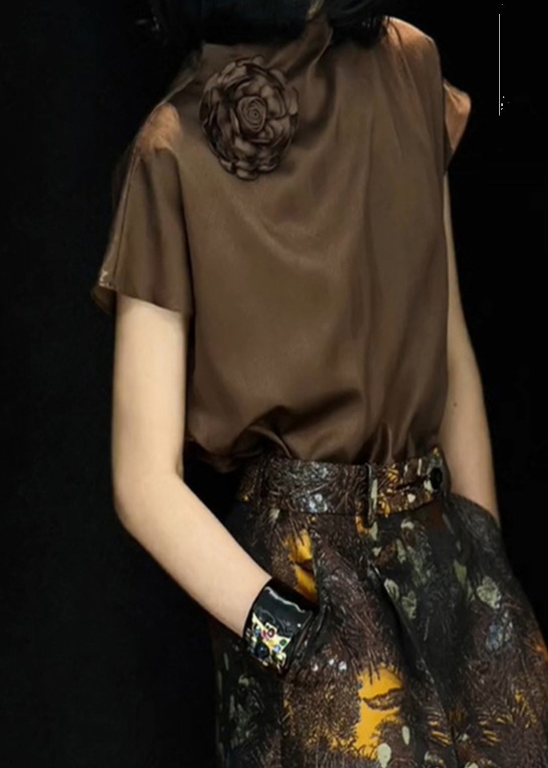 Brown Silk Shirts Summer