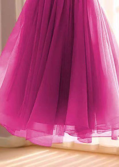 Rose High Waist Chiffon Skirts Summer
