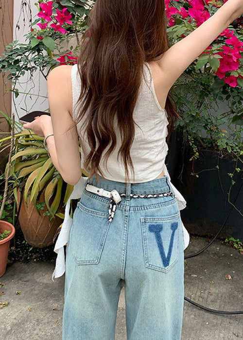 White O-neck Ruffled Cotton Tops Sleeveless