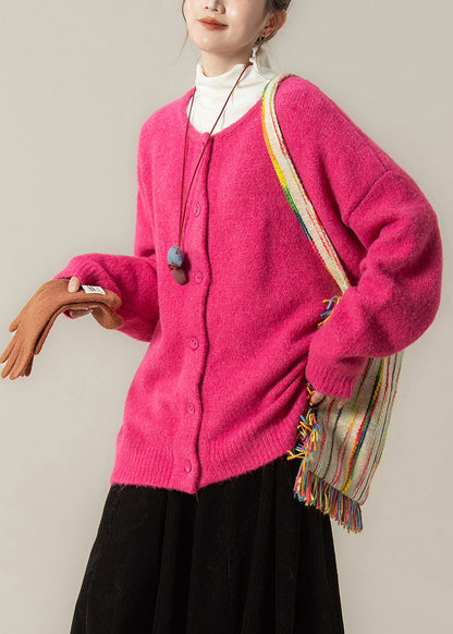 Rose Oversized Warm Knit Cardigan Winter