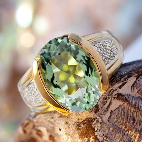 Olive Crystal Ring