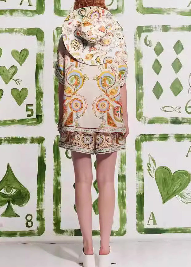 New Graffiti Top and Shorts Set Summer