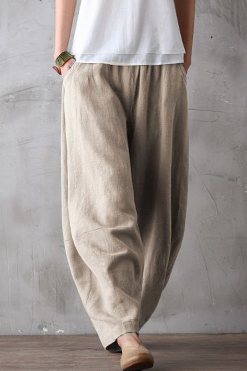 Summer Loose Cotton Linen Pants Trousers