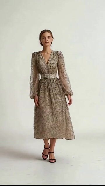 Dot Patchwork a Line Dresses
