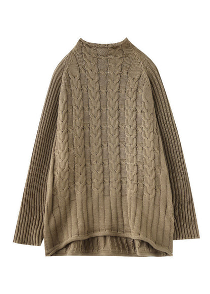 Chocolate Loose Cozy Knit Sweater Winter