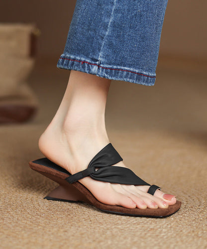 Silver Wedge Sheepskin Flip Flops