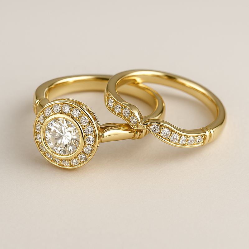 Gold & Zirconia Ring Pack