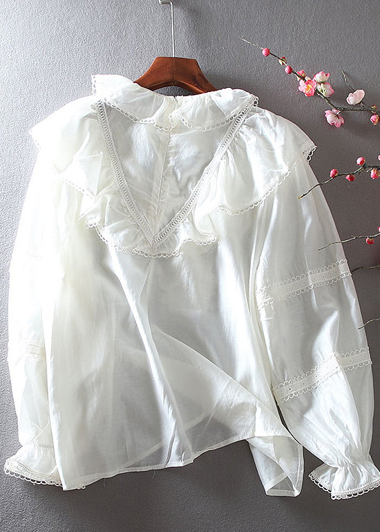 Apricot Embroidered Lace Top Spring