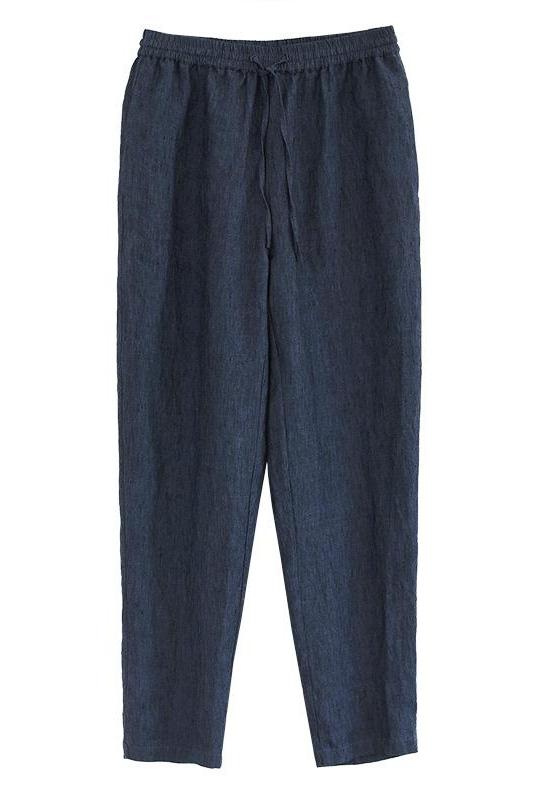 Wowen Linen Elastic Waist Turnip Pants
