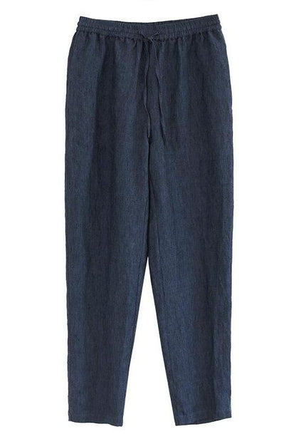 Wowen Linen Elastic Waist Turnip Pants