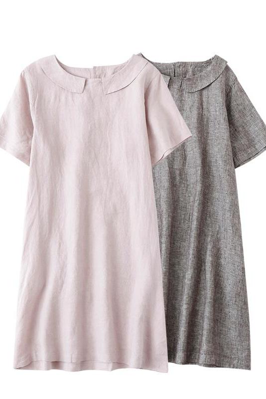 Organic Loose Linen Dress