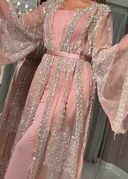 New Pink Hot Stamping Large Swing Shawl Dress