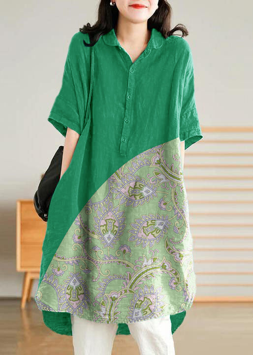 Jade Black Leopard Print Linen Linen Shirt Dress