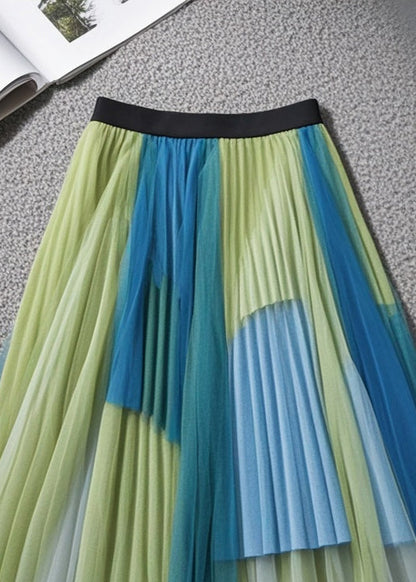 Multicolor Exra Large Hem Tulle Skirts Summer