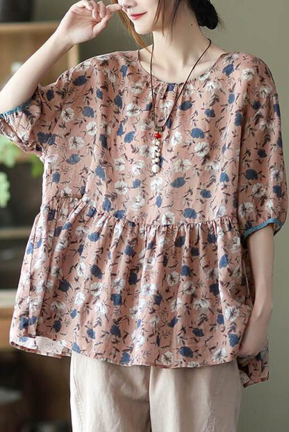 Chiffon Lace-up T-shirt