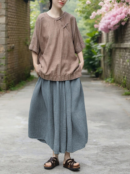 Summer Buckle Ramie Shirt