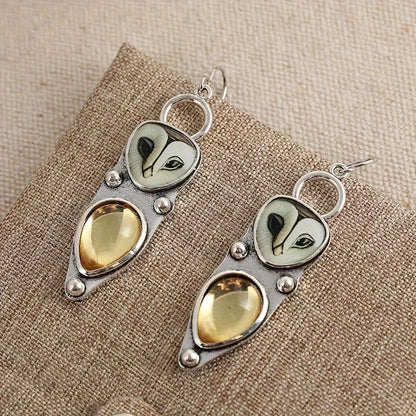 Owl Drop Earrings - Nickel Free for Sensitive Ears