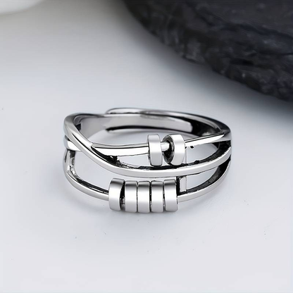 Silver Tree Layer Ring