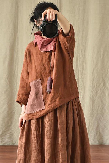 Patchwork Linen Shirt