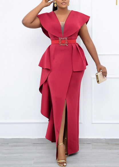 Purple Asymmetrical Wrinkled Cotton Dress Summer