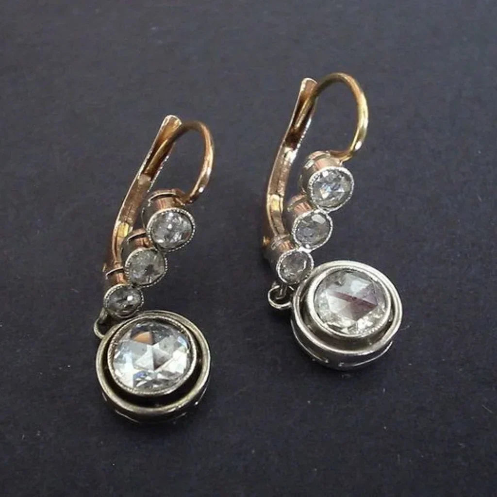 Zirconia Golden Earrings