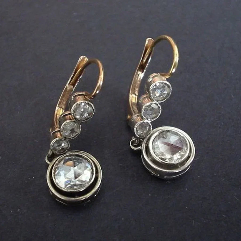 Zirconia Golden Earrings