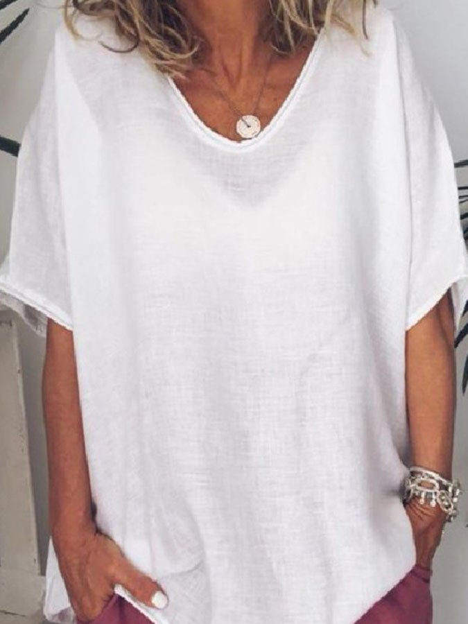 Cotton and Linen T-shirt