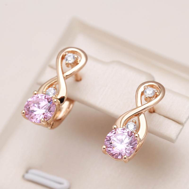 Pink Crystal Earrings
