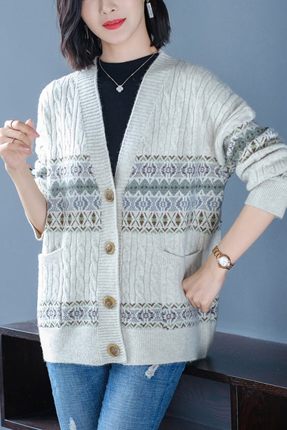 Retro Knit Coats Knit Cardigan