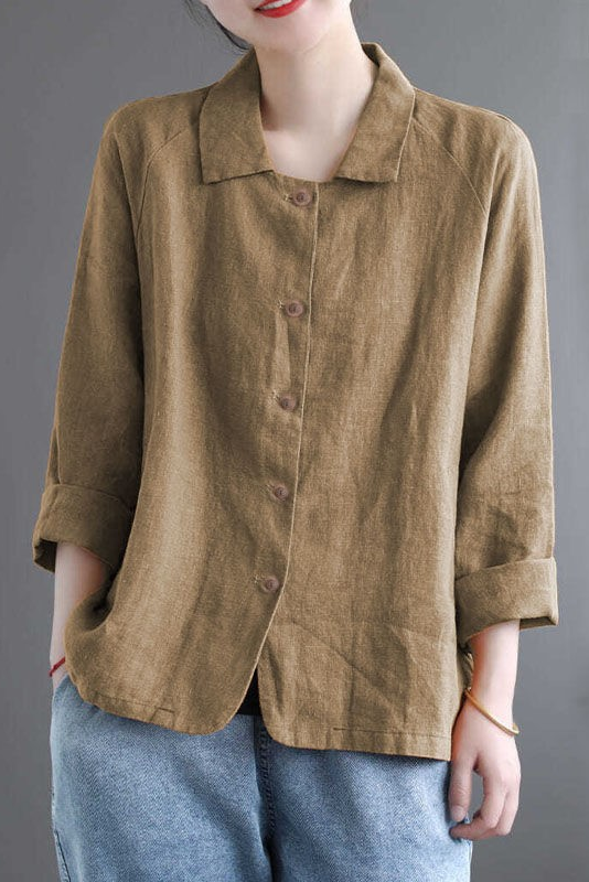 New All-match Cotton Linen Jacket