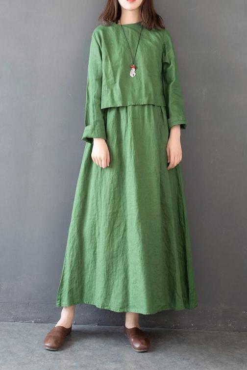 Linen Loose Maxi Dresses for Spring