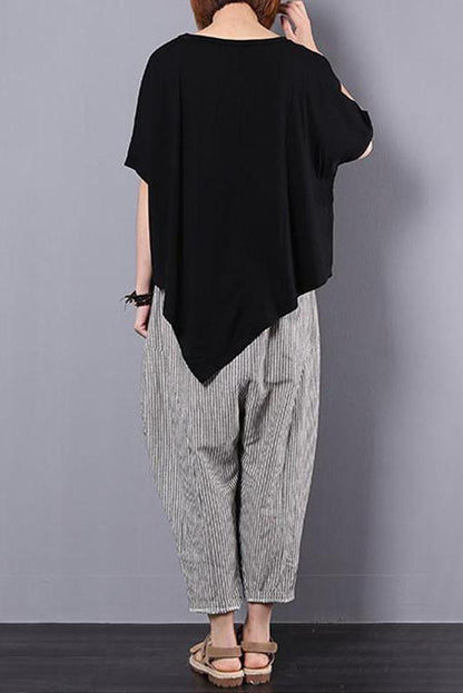 Limited Stock- Irregular Loose 100% Cotton T-shirt
