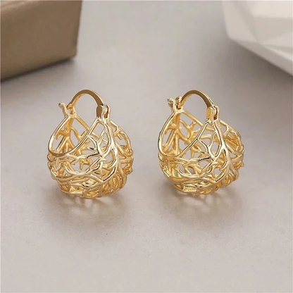 Golden Sphere Earrings