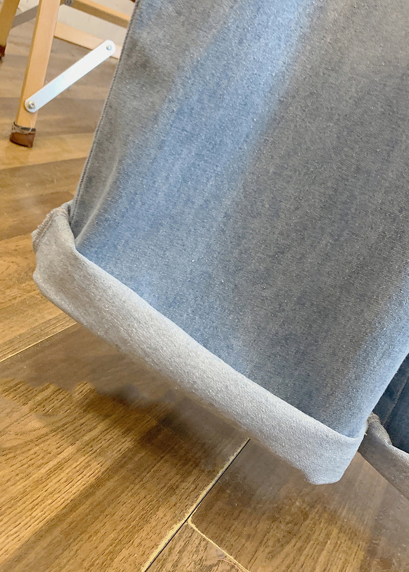Blue Patchwork Bow Denim Jumpsuits Summer