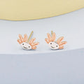 Axolotl Stud Earrings in Sterling Silver