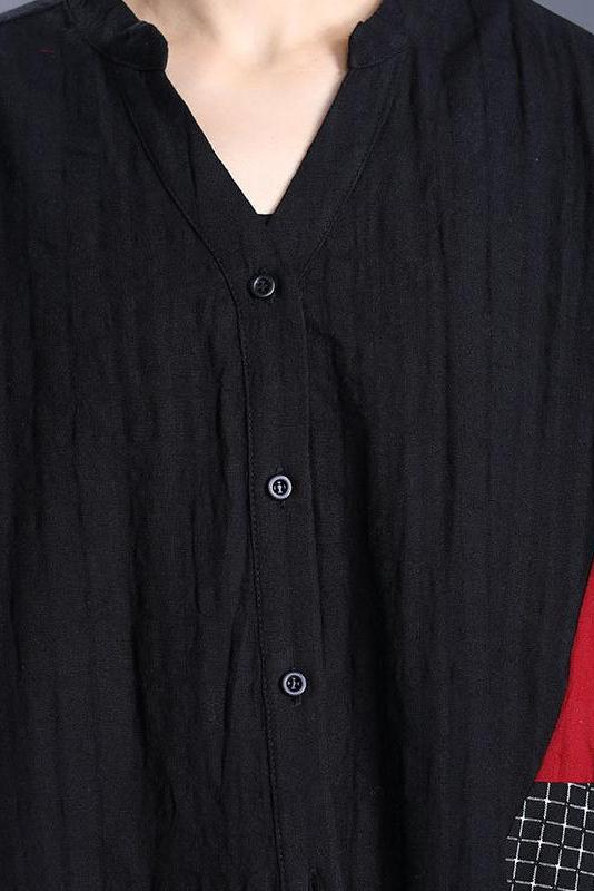 Limited Stock- Irregular Stitching V-neck Loose Trench Coat