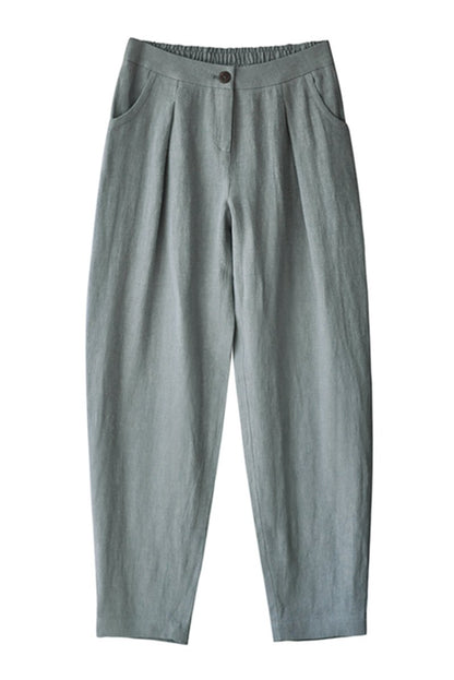 Long Cotton Linen Pencil Pants Loose Turnip Pants