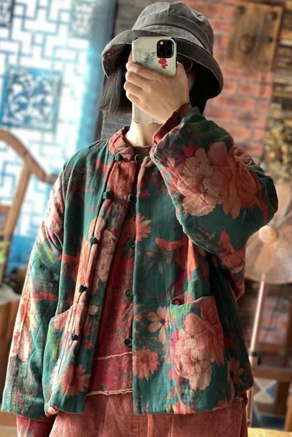 Print Double Layer Cotton Jacket