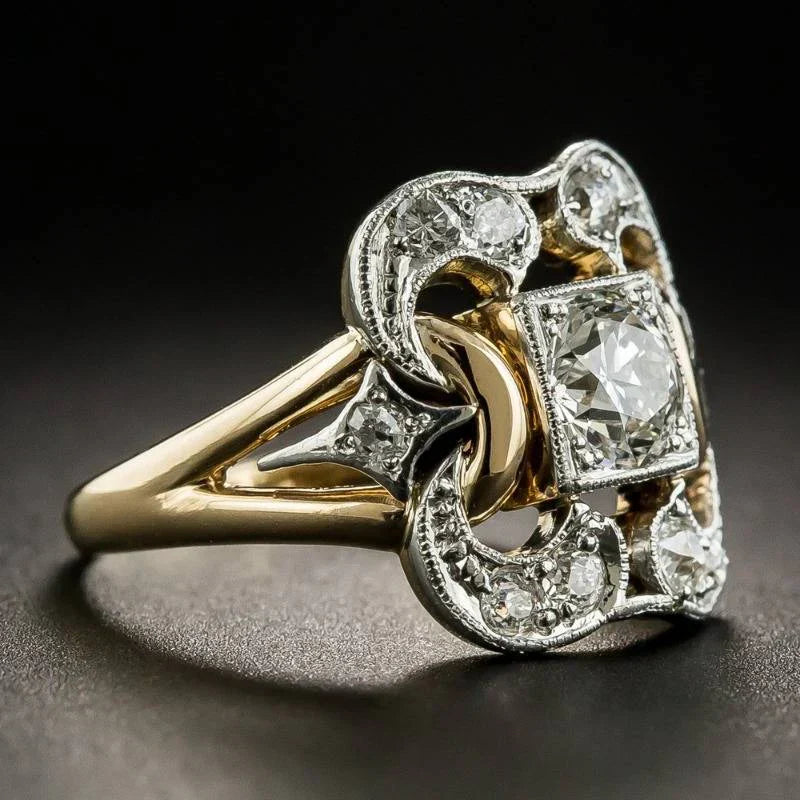 Zirconia Gold Ring (buy 1 Get 1 Free)