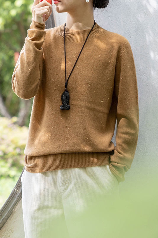 Winter All-match Wool Knitted Sweater Starry Yarn Bottoming Sweater