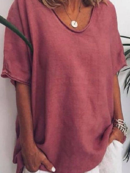 Cotton and Linen T-shirt
