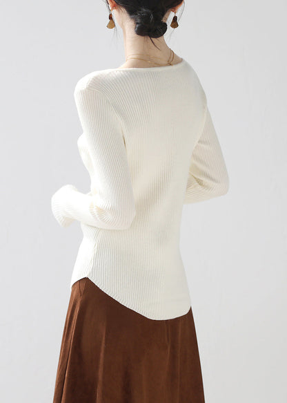 Black V Neck Lace Patchwork Knit Sweater Tops Spring