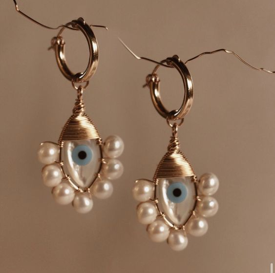 Nazar Pearl Earrings