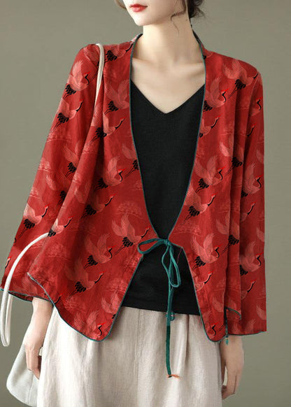 Plum Embroidered Long Sleeve Linen Shirt