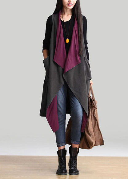 Loose V Neck Wear on Both Sides Long Cardigans Spring