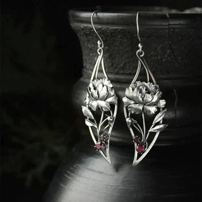 Earrings With Crystals in Sterling Silver