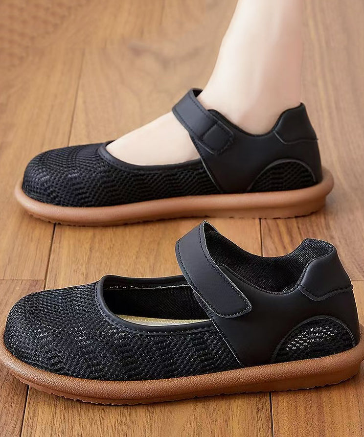 Khaki Flat Shoes Buckle Strap Flats